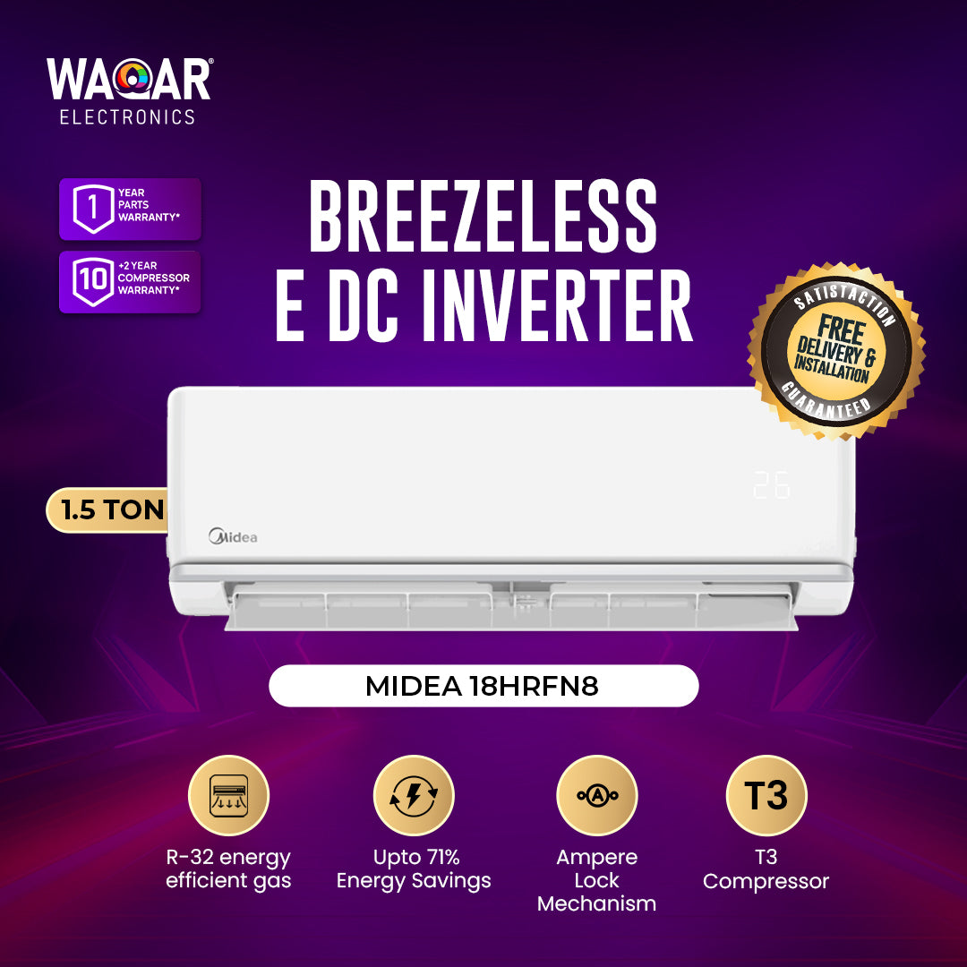MIDEA BREEZELESS E DC INVERTER 18HRFN8 1.5 TON
